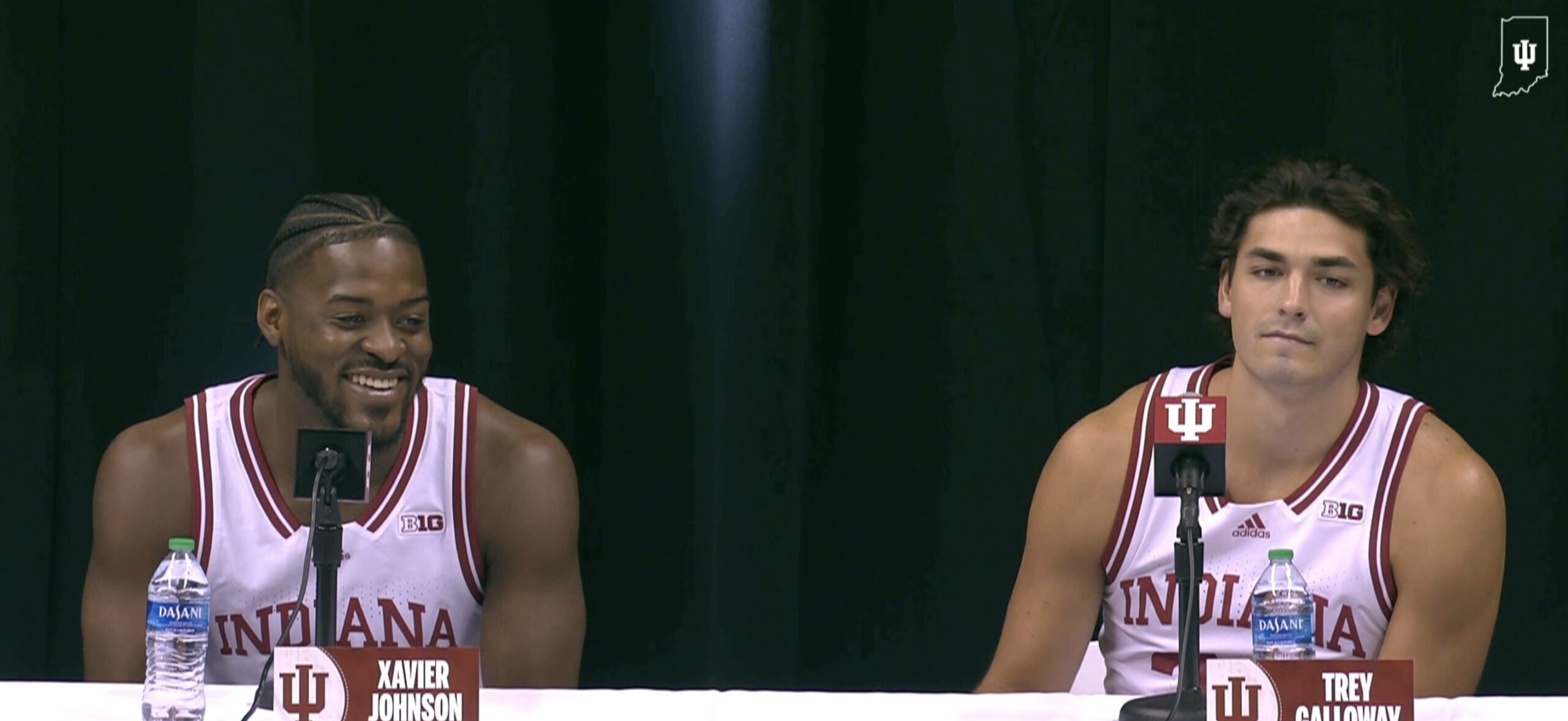 Indiana basketball guards Xavier Johnson, Trey Galloway