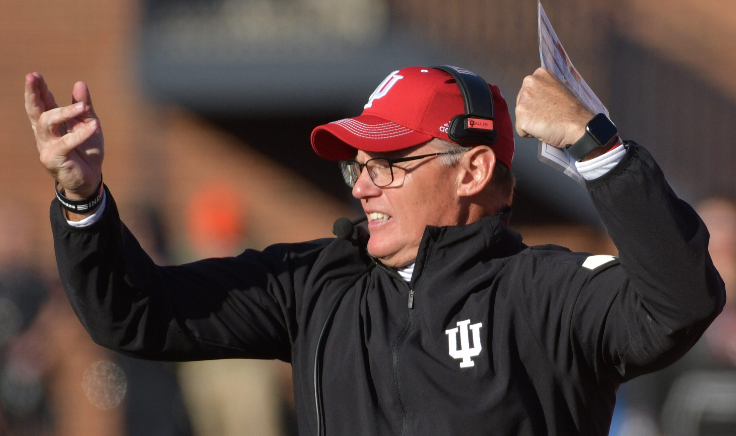 Indiana football head coach Tom Allen