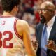 Mike Woodson talking to Trey Galloway for Indiana basketball