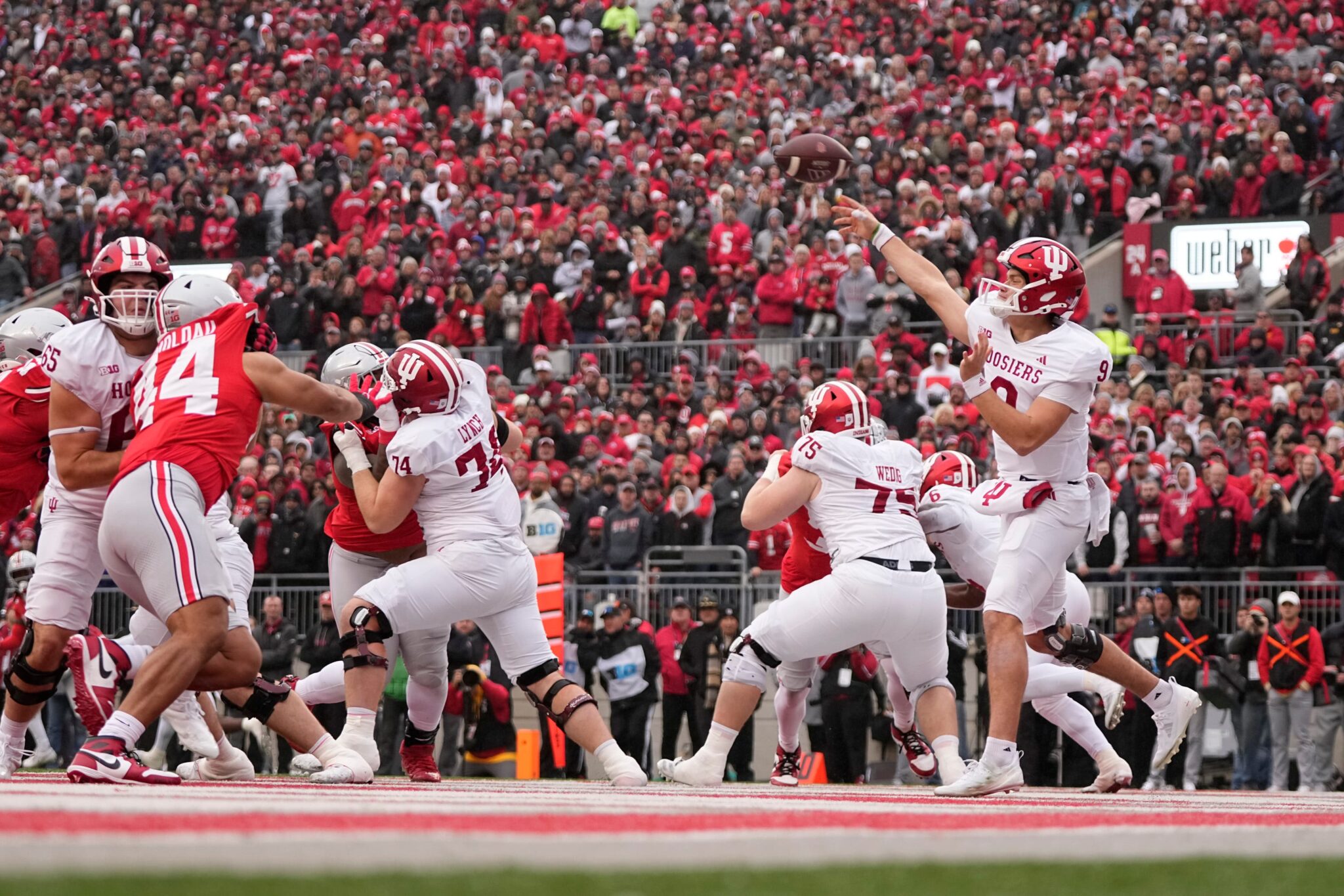 Where Indiana football lands in CFP rankings after first loss of season